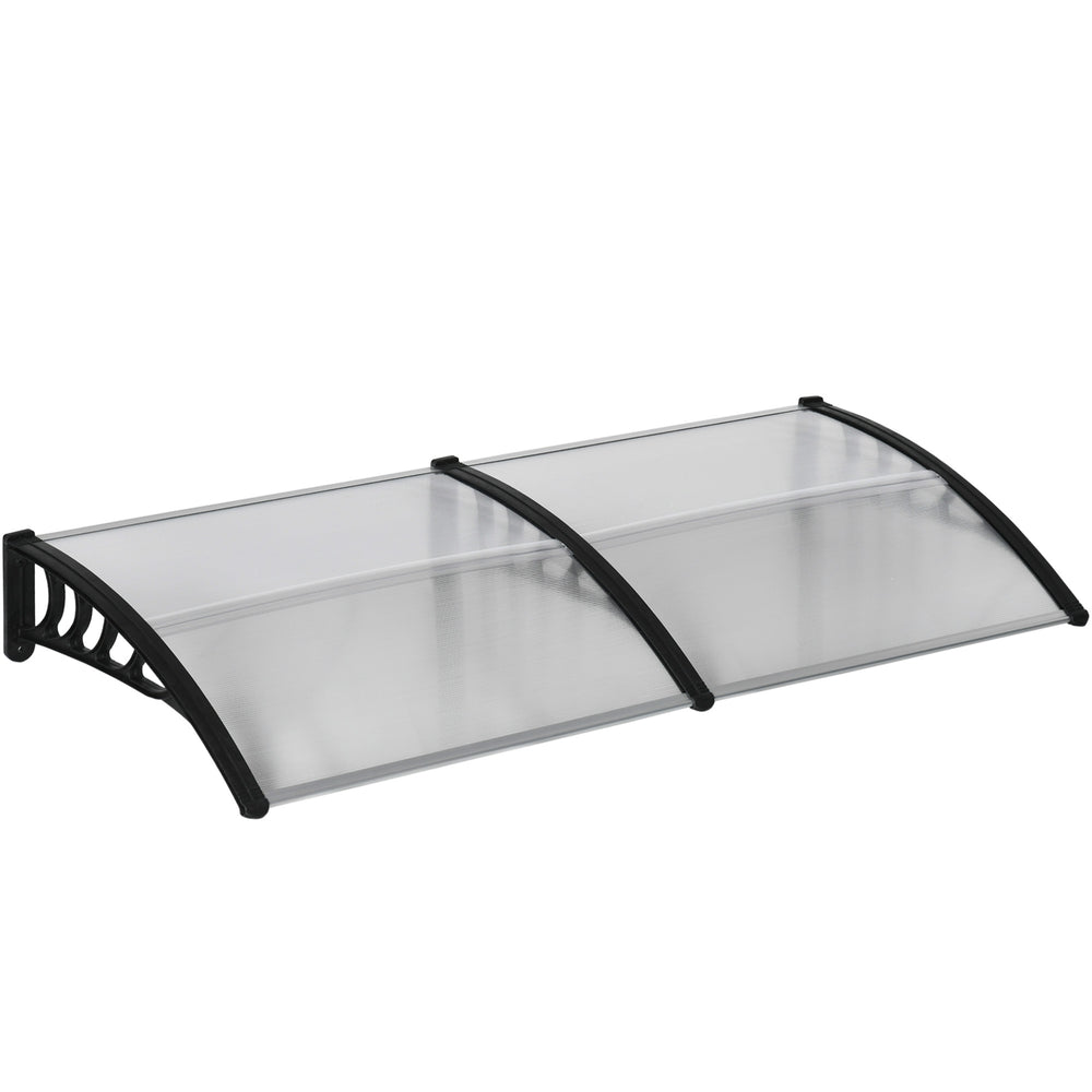 Auvent de porte en polycarbonate transparent de 6,6 x 3,1 pieds