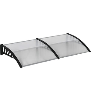 Auvent de porte en polycarbonate transparent de 6,6 x 3,1 pieds