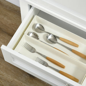 Meuble de rangement avec 4 portes, tiroir et étagères réglables, blanc