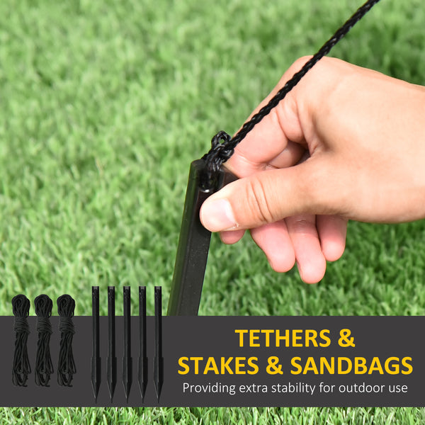 Homcom Décoration gonflable d'Halloween de 2,1 m, Faucheuse de citrouilles, Affichage LED d'extérieur