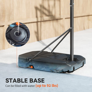 Panier de basket réglable de 1,25 à 2,60 m avec panneau incassable