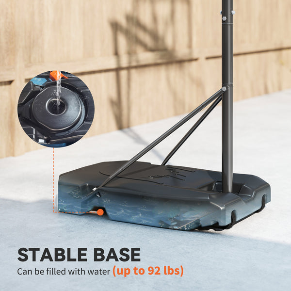 Panier de basket réglable de 1,25 à 2,60 m avec panneau incassable