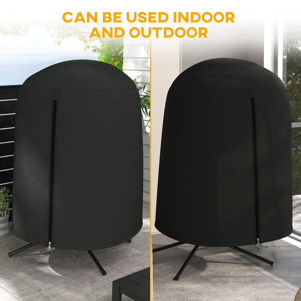 Egg Chair Cover, 420D Oxford Fabric Waterproof Anti-dust Furniture Protector for Φ50.4" x 74.8" H Stand, Black