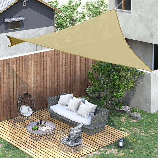 12ft Shade Sail: UV Protection for Garden Patio with Bag, Sand
