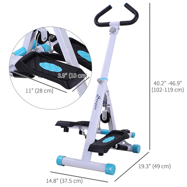 Stepper à hauteur réglable avec écran LCD, turquoise