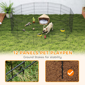 12-Panel Metal Foldable Playpen