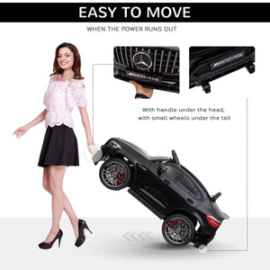 Voiture électrique 12 V avec télécommande et suspension, noir