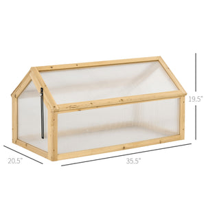 Serre de jardin surélevée portable en bois avec couvercle ouvrant
