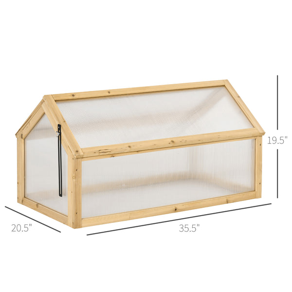 Serre de jardin surélevée portable en bois avec couvercle ouvrant
