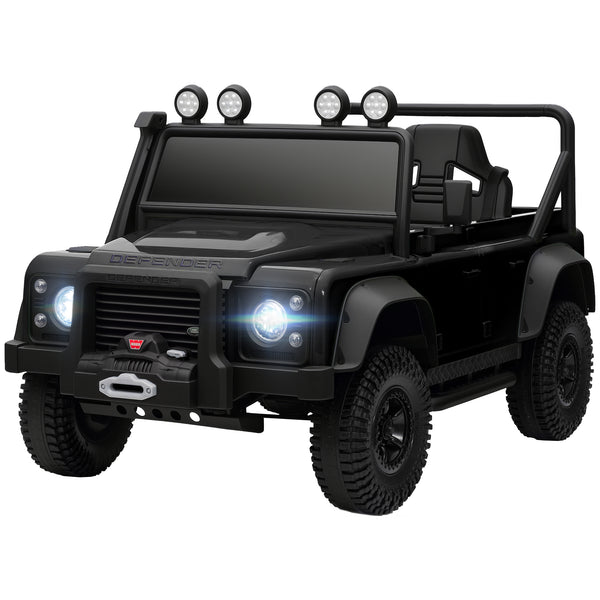 Land Rover Defender 12V sous licence avec télécommande, noir