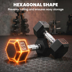 Ensemble d’haltères hexagonaux de 5 à 30 lb avec support de rangement vertical