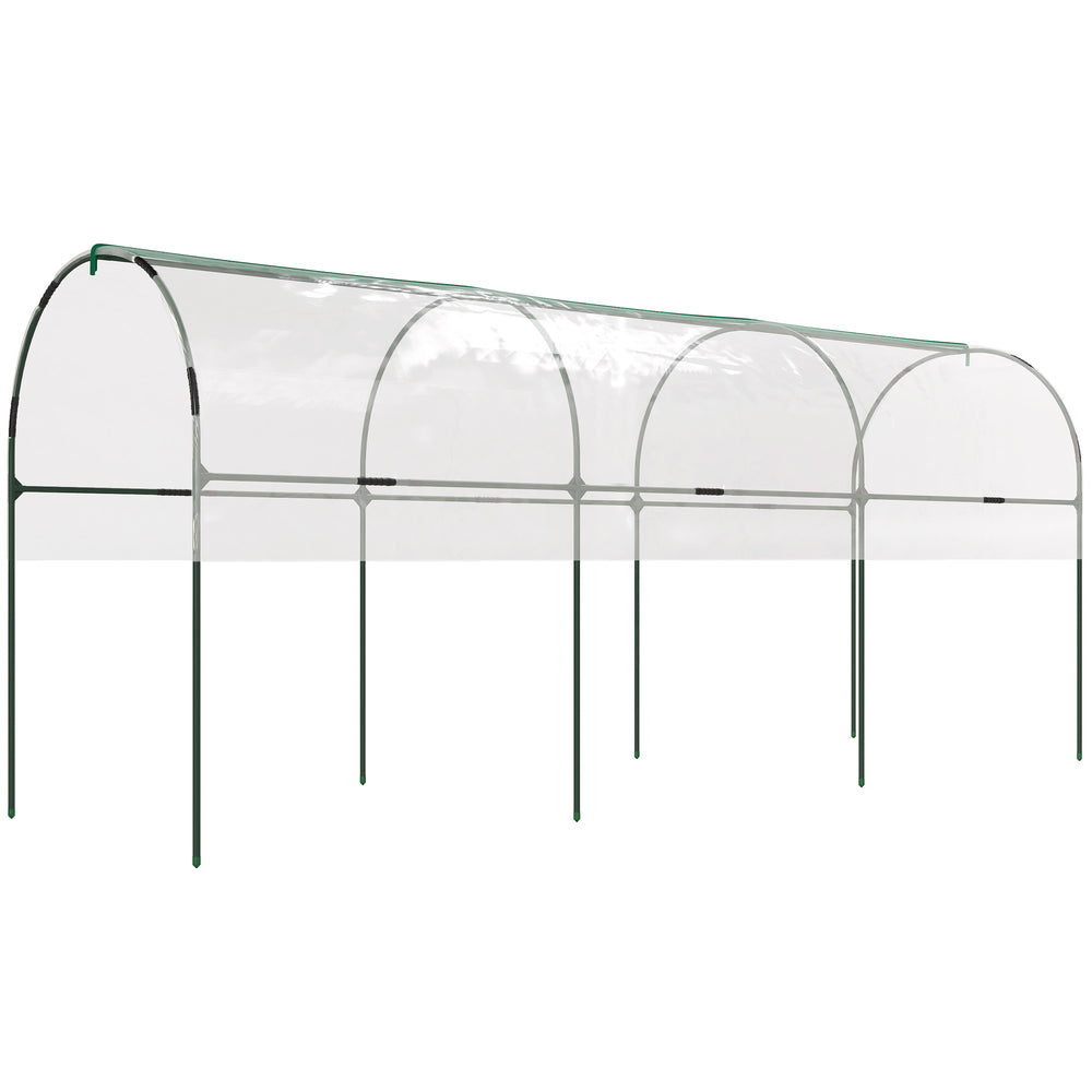 Tomato tunnel greenhouse with 4 hoops