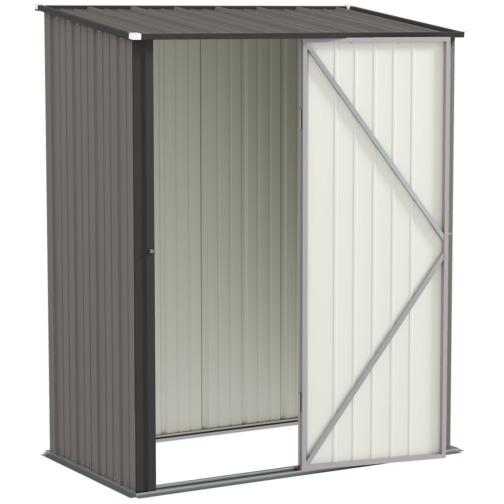 Abri de jardin en acier avec porte verrouillable simple