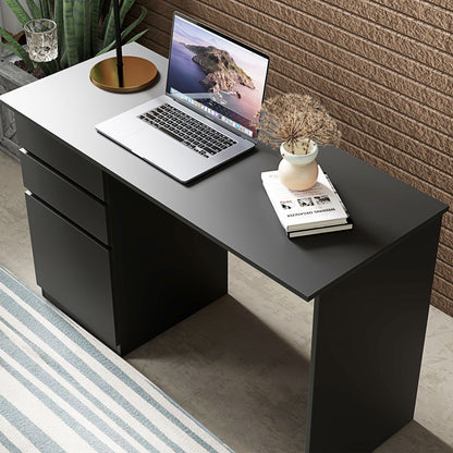Computer Desk with Storage, Drawers and Cabinet for Home Office, Study Room, Black