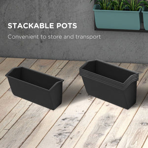 Jardinière murale à 3 niveaux avec 6 pots