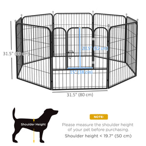 8-panel heavy-duty metal playpen