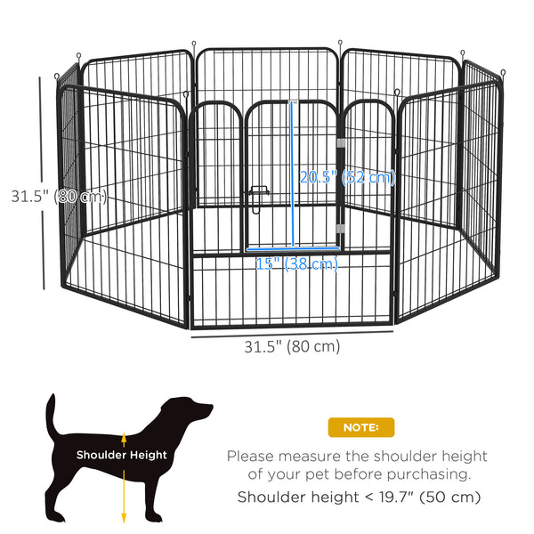 8-panel heavy-duty metal playpen