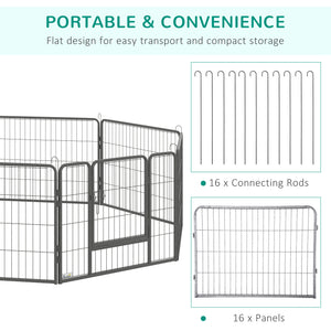 Robust 16-Panel Dog Pen